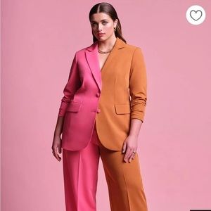Eloquii Colorblock Suit Size 18